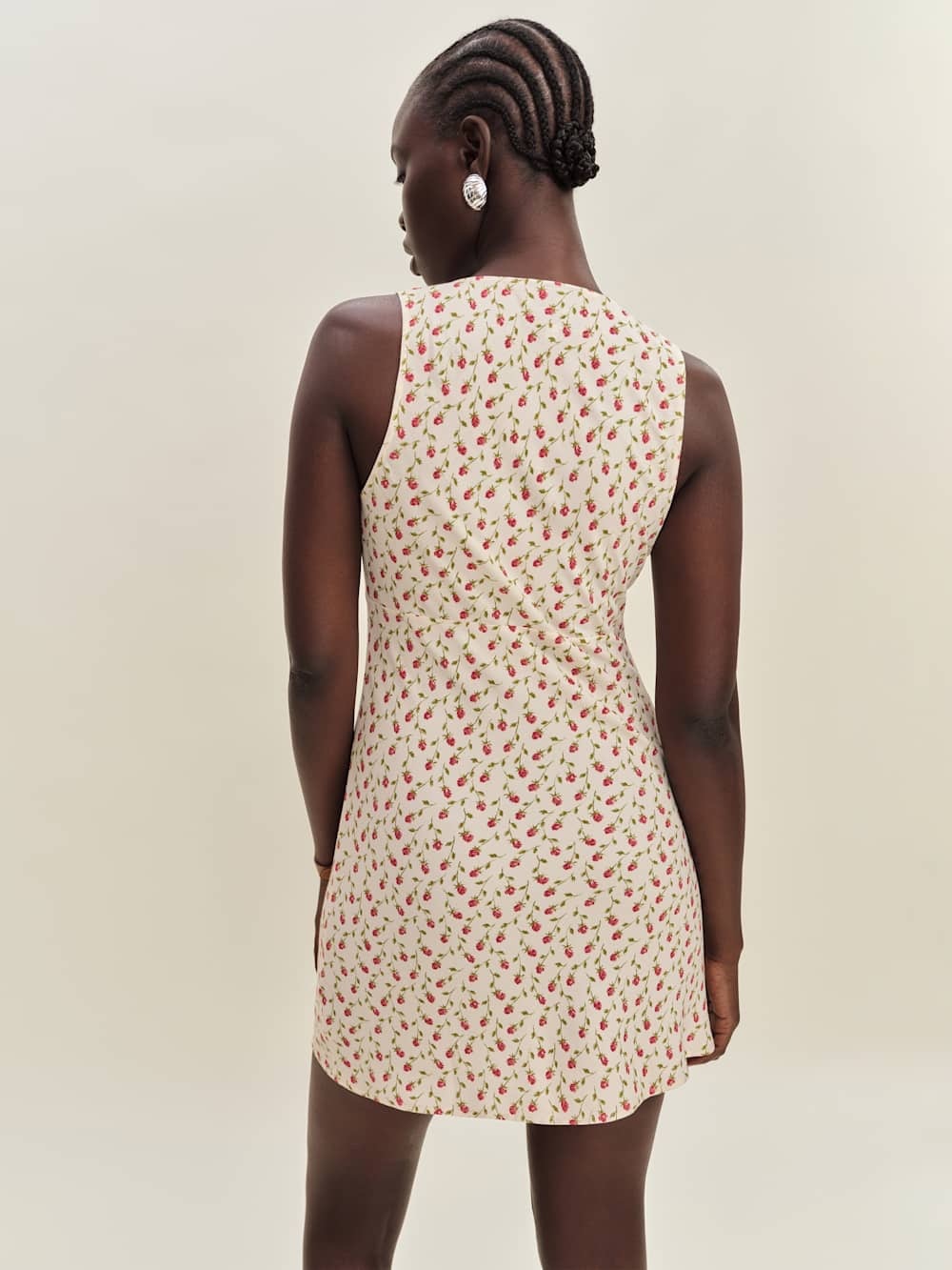 reformation calix madison floral sleeveless v-neck mini dress - Picture 2 of 8